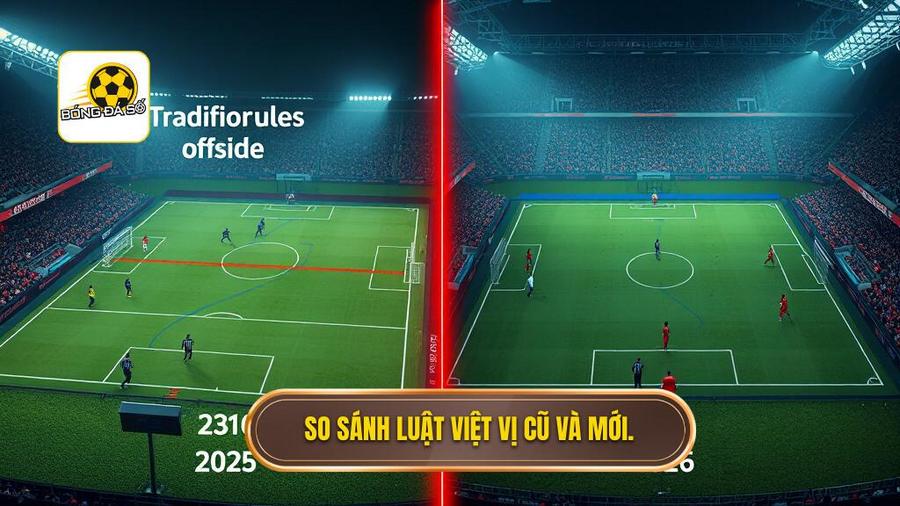 So sánh luật việt vị cũ và mới