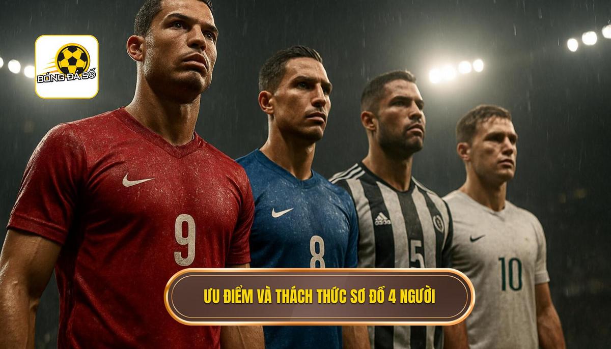 Ưu điểm và thách thức khi vận hành sơ đồ hậu vệ 4 người